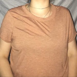 Orange Heathered Crop Top